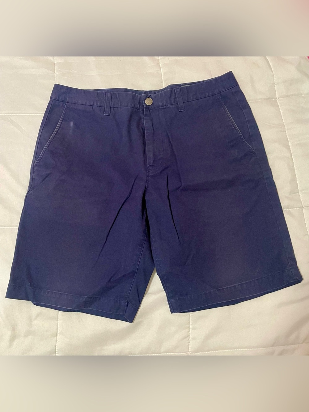 Bonobos Navy Flat-Front Chino Shorts